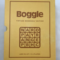 Boggle Vintage Bookshelf Edition Linen Book Game - Parker Brothers - Great Condition