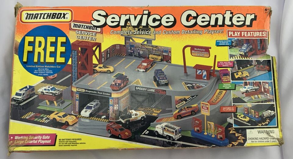 Matchbox Service Center Set in Box - 1994 - Matchbox - Good Condition