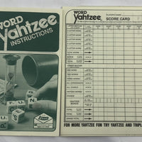 Word Yahtzee Game - 1982 - Milton Bradley - Good Condition