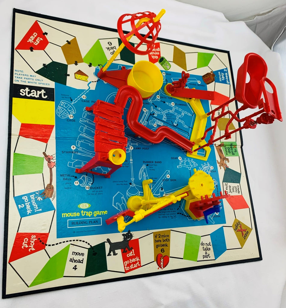 Mouse Trap Game by Ideal Vintage 1963 Missing Hand Spring Only