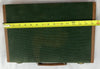 Backgammon Game 15 1/2" x 10" Green Courduroy - Complete - Great Condition