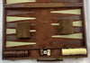 Backgammon Game 17 1/2" x 11 1/2" Brown Case - Complete - Great Condition