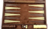 Backgammon Game 17 1/2" x 11 1/2" Brown Case - Complete - Great Condition