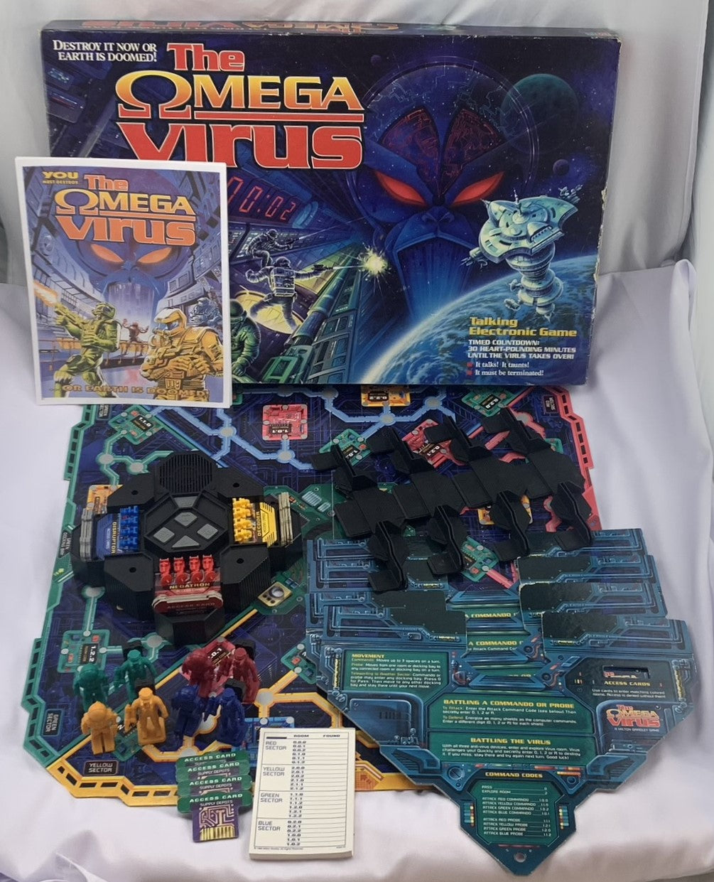 Omega Virus Game - 1992 - Milton Bradley - Great Condition