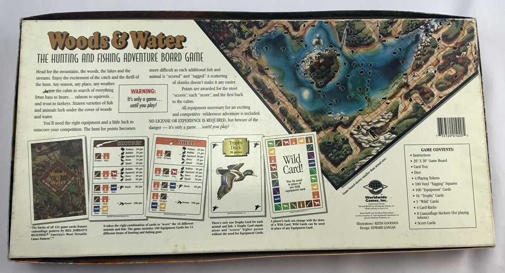 Woods & Water Hunting & Fishing Adventure Board Game 1995 Camping  Outdoorsman