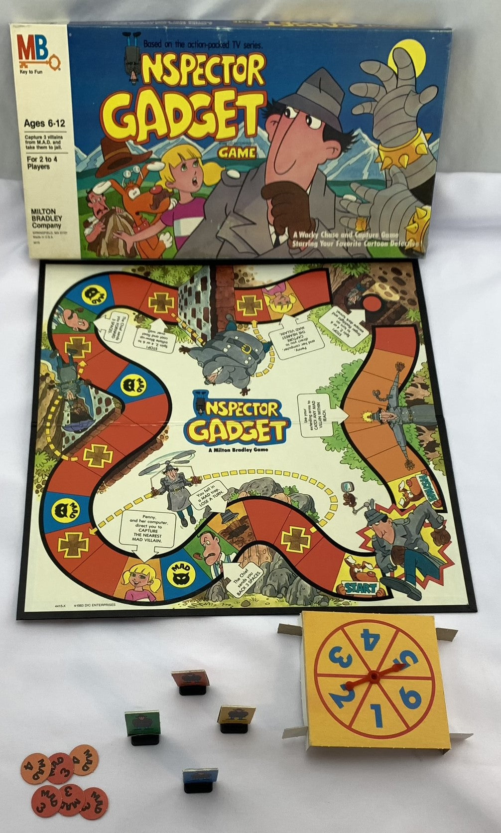 Inspector Gadget Game - 1983 - Milton Bradley - Great Condition