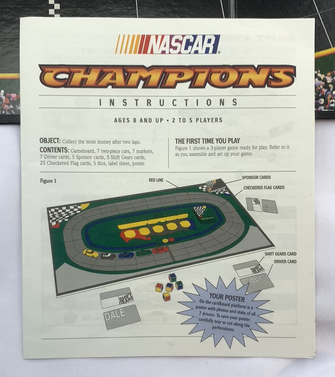 NASCAR Champions Game - 1998 - Milton Bradley - Great Condition