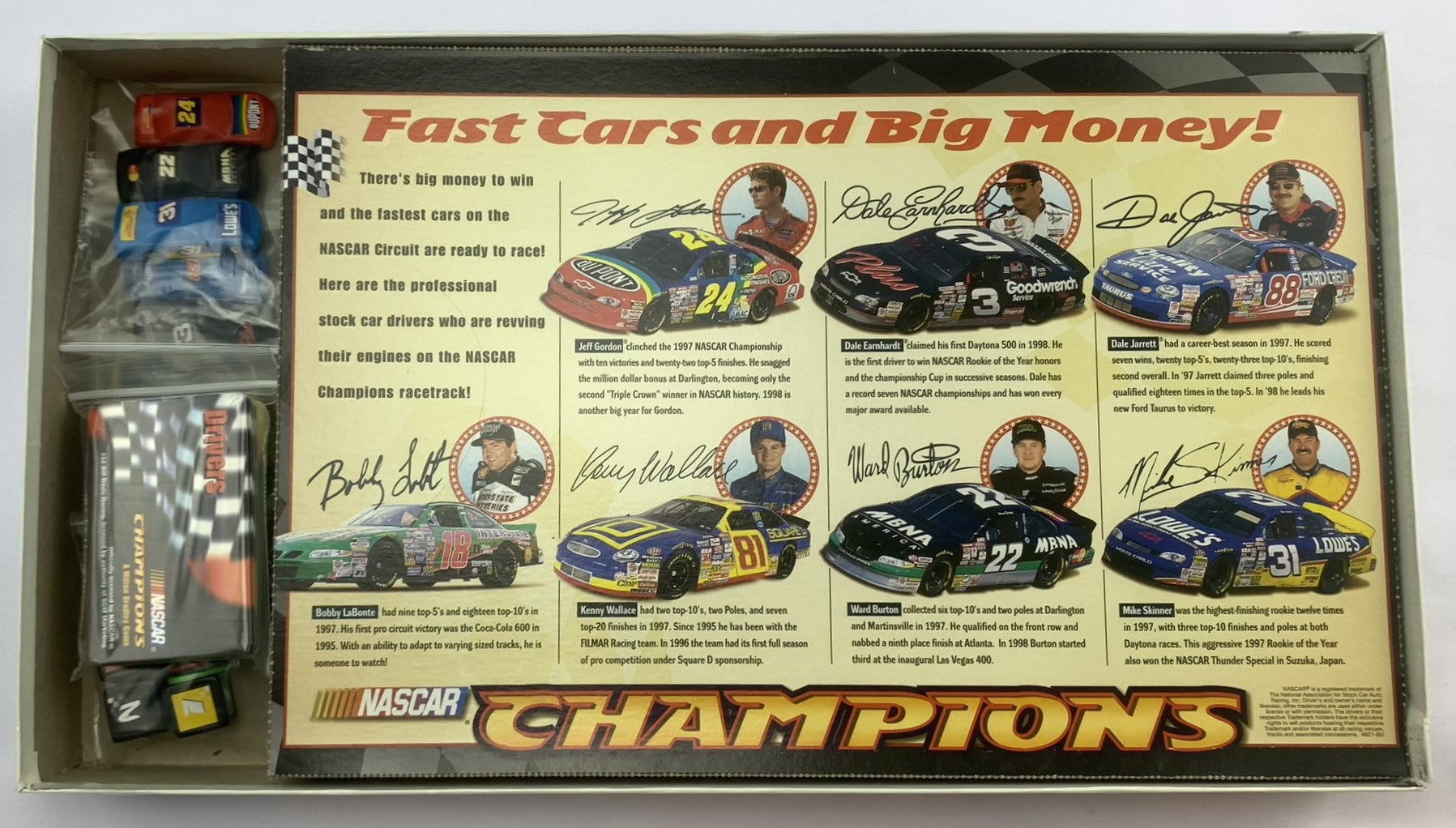 NASCAR Champions Game - 1998 - Milton Bradley - Great Condition