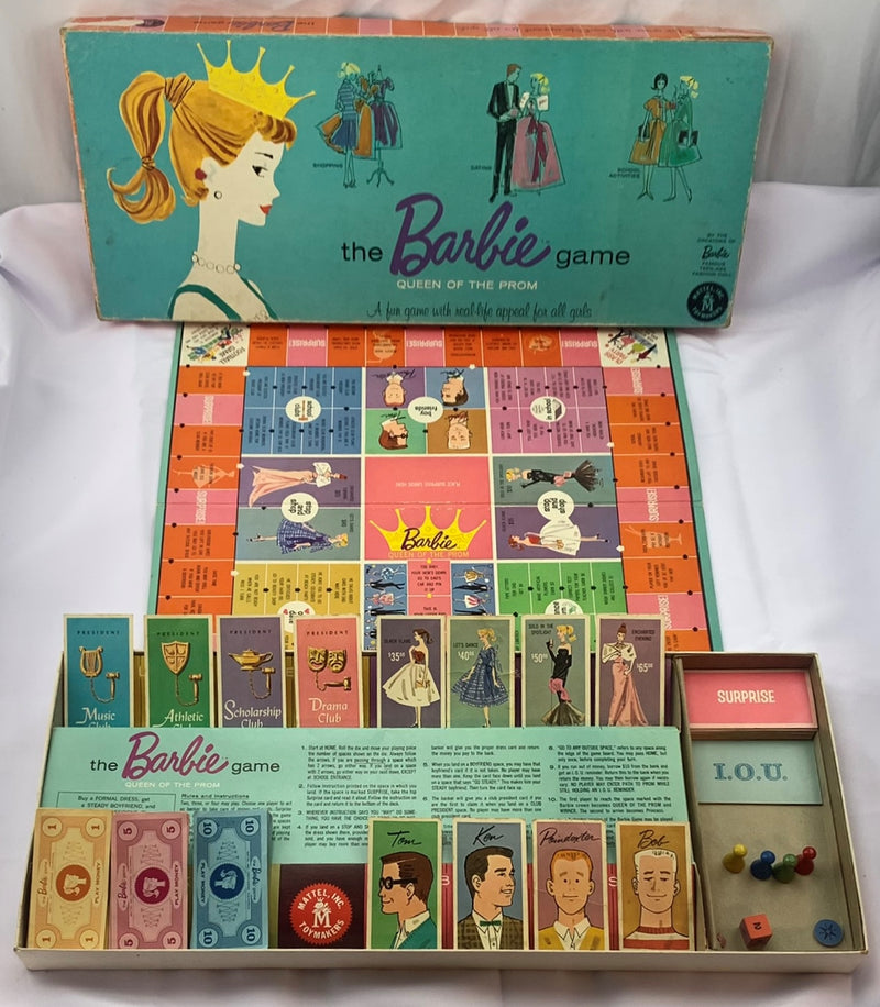 Barbie Queen of the Prom Game 1960 Mattel Great Condition