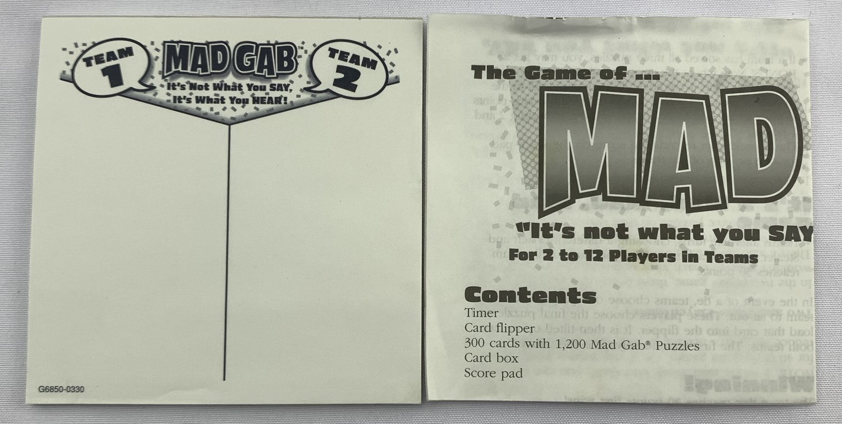 Mad Gab Game - 1995 - Mattel - Great Condition | Mandi's Attic Toys