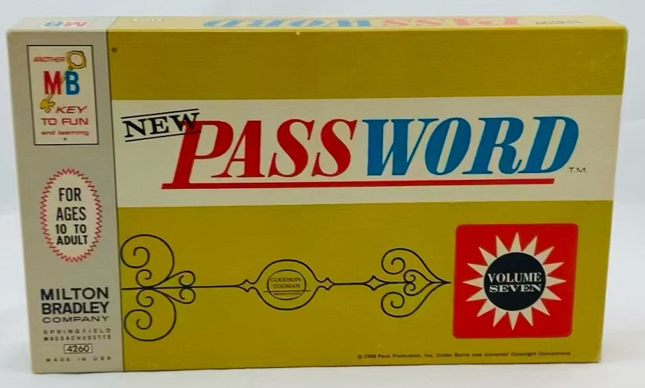 Password Game 7th Edition - 1967 - Milton Bradley - Great Condition