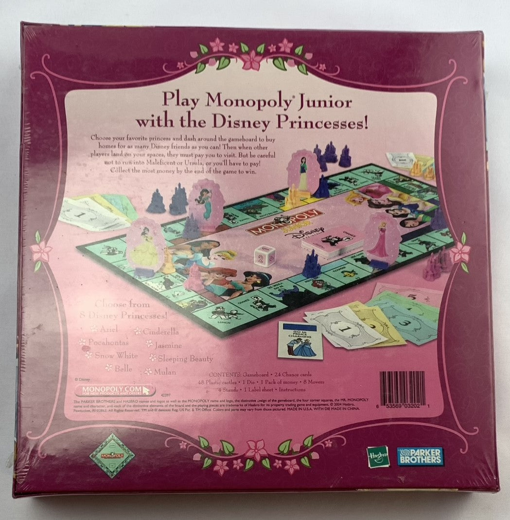 Monopoly Junior Disney Princess Game - 2004 - Parker Brothers - Still Sealed