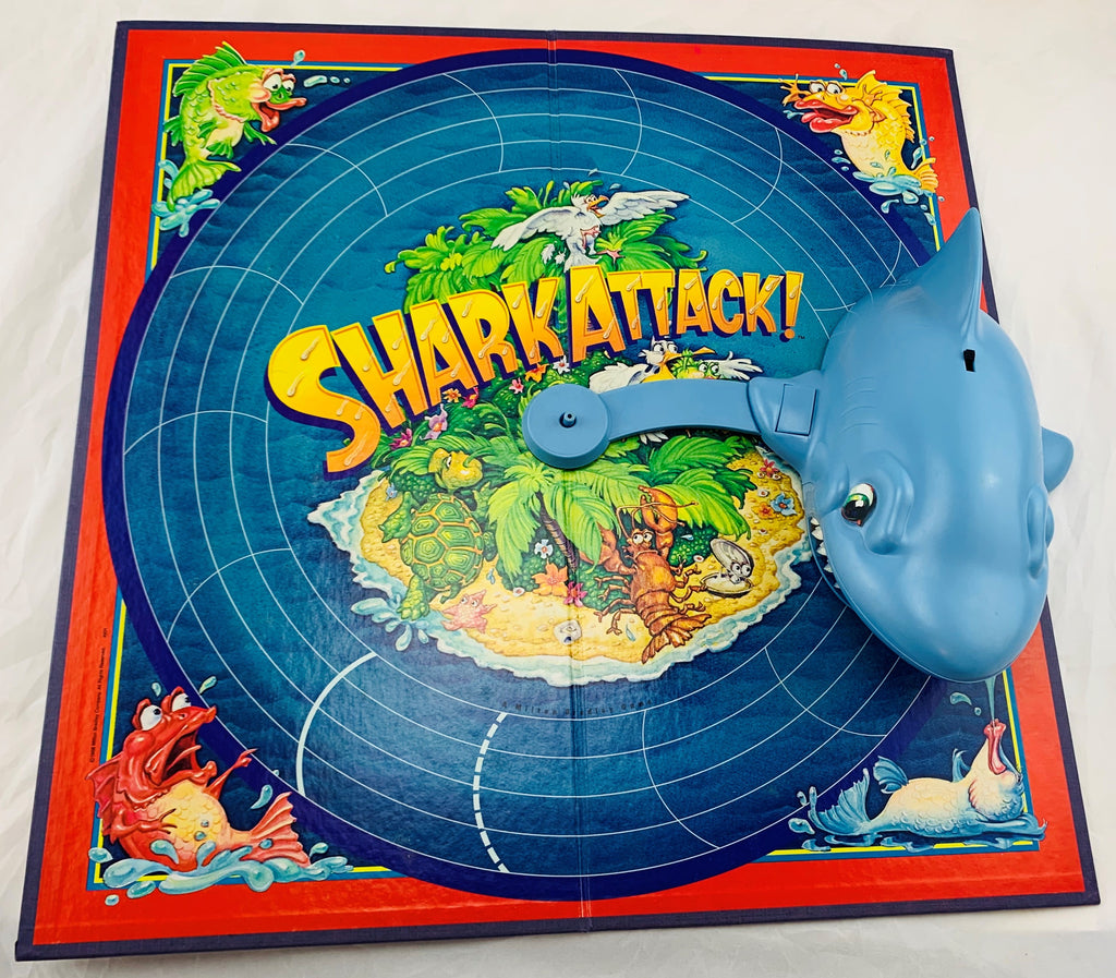 Vintage 80s Board Game Shark Attack Milton Bradley Baby Shark 