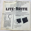 Lite Brite - 1984 - 25+ Unpunched Sheets - 200+ Pegs - Working - Very Good Condition